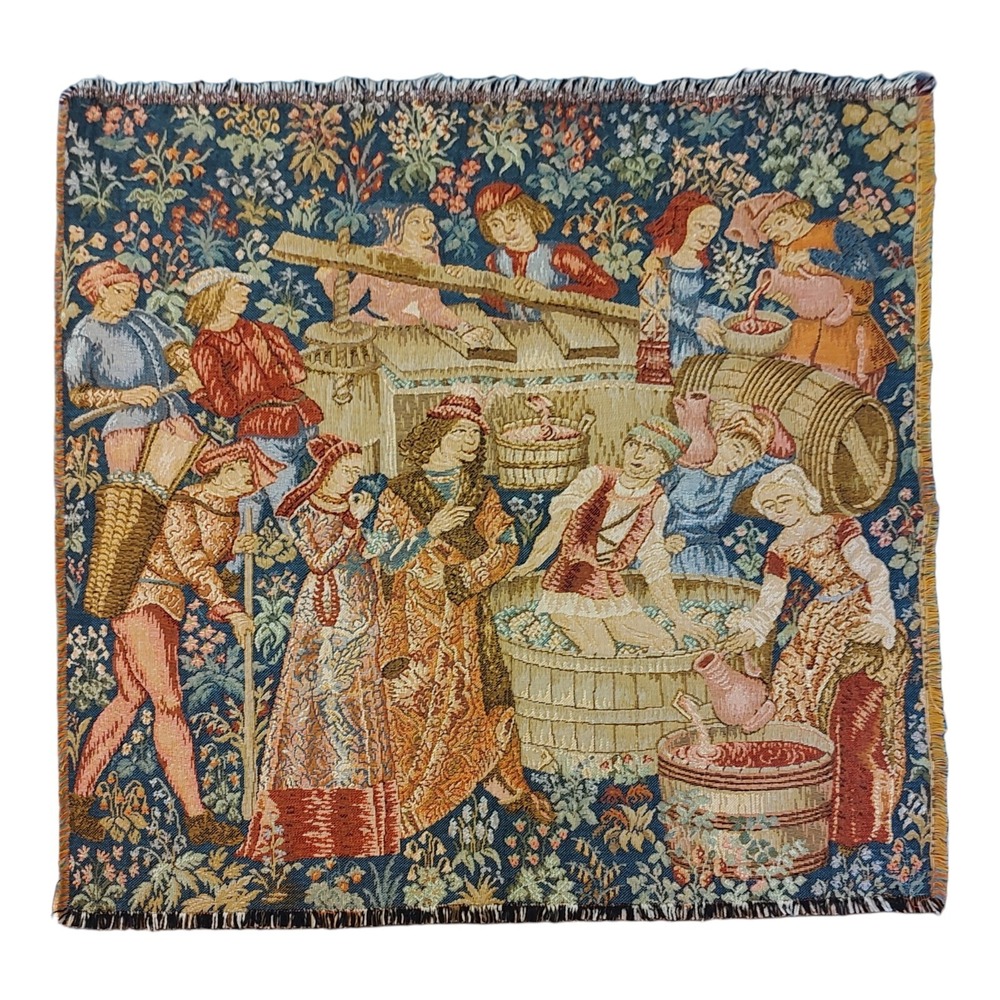 Goblys Les Vendanges French ‎ Tapestry Wine Making Grapes Harvest Medieval